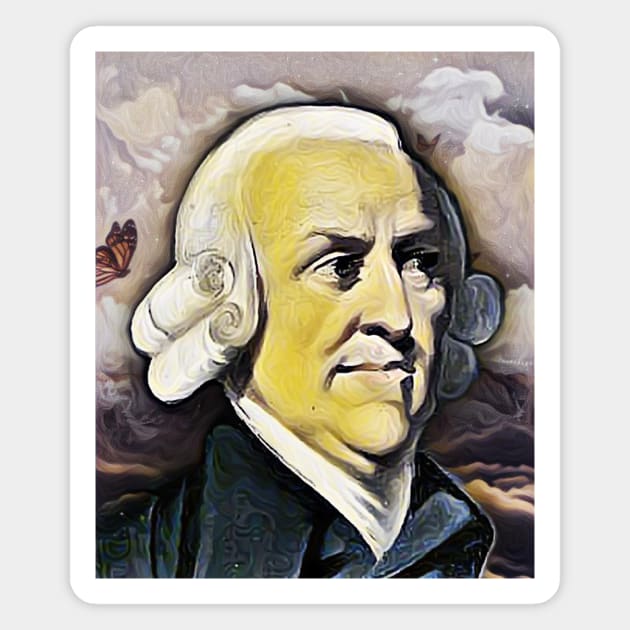 Adam Smith Portrait | Adam Smith Artwork 9 Magnet by JustLit